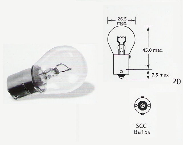 6 volt 18watt SCC Ba15s